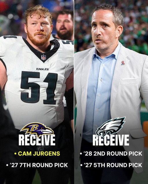 🚨The Ravens have acquired Cam Jurgens 🚨

Baltimore gets its Tyler Linderbaum replacement 😤 

#camjurgens #philadelphiaeagles #baltimoreravens #nfltrade #nfltraderumors