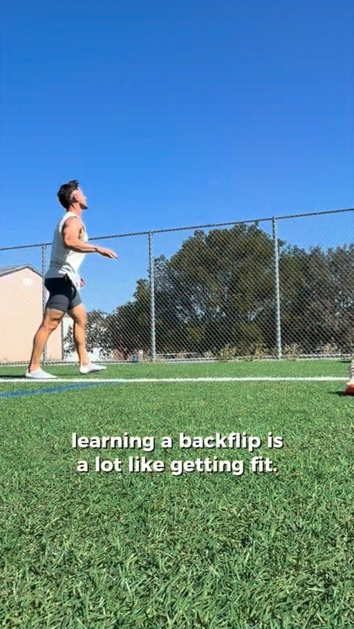 This past weekend, I learned how to do a backflip.

I’ve always secretly wanted to learn one. But like many of you, I had a whole list of self-limiting beliefs. I never did gymnastics as a kid, so I figured I’d missed my chance. I’m in my 40s. It’s scary. The list goes on. 

Then I got a trampoline. After a few flips on it, I started to build some confidence and thought, if other people can do this, why not me?

Learning it felt a lot like getting fit. It’s scary at first. You think you’re doing everything wrong. But you keep showing up, and eventually it clicks.

And once it does, you can do things you never thought you could. To me, that’s the whole point of training. The time you spend in the gym should help you enjoy your life more outside of it. And right now, for me, that means doing cool shit… like backflips.

You’re never too old to learn something new, especially with a good baseline of fitness. So go use it.

#fitness #muscle #strengthtraining #backflip #gym