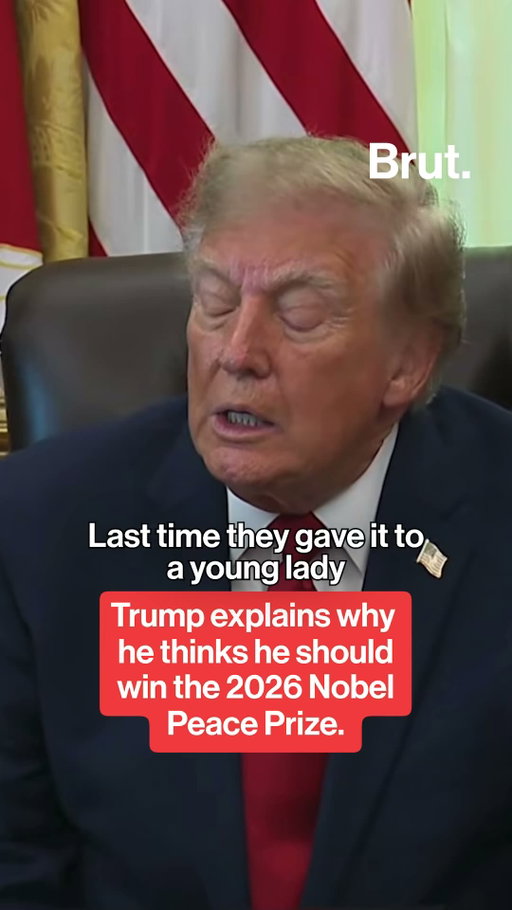 While speaking to reporters in the Oval Office Wednesday, Trump said that it would be a "great discredit" to the Norwegian Nobel Committee if he is not awarded the 2026 Nobel Peace prize on October 9. #NobelPrize #NobelPeacePrize #Trump #Award