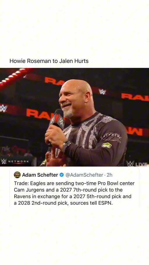 Howie Roseman looked at Jalen Hurts and said “good luck bro” 😭💀

Less than 24 hours after Lane Johnson announced his retirement, Philly just agreed to send two-time Pro Bowl center Cam Jurgens AND a 2027 seventh-round pick to Baltimore for a 2027 fifth and 2028 second-rounder. Jurgens was literally the guy groomed to replace Jason Kelce, made back-to-back Pro Bowls, and is still only 27. 

Now an Eagles offensive line that was already being reshuffled has lost Lane Johnson and Jurgens in back-to-back days. Howie is stacking future draft capital, but Hurts has to be looking around that locker room like… who’s protecting me now? 😭

What is Howie cooking in Philly? 👀

#Eagles #JalenHurts #HowieRoseman #FlyEaglesFly #NFL
