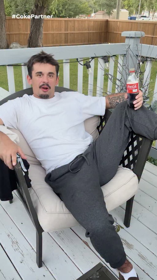 Finding new ways to stay game ready. Fan work is thirsty work @cocacola_ca #cokepartner
