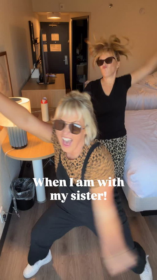 Apparently my personality is completely dependent on whether my sister is in the room. 😂💀

COME ON BARBIE LET’S GO PARTY 💃🏼💖

#SisterLife #SisterHumor #SistersBeLike #SiblingHumor #Over40Humor WomenInTheir40s MidlifeFun SisterBesties