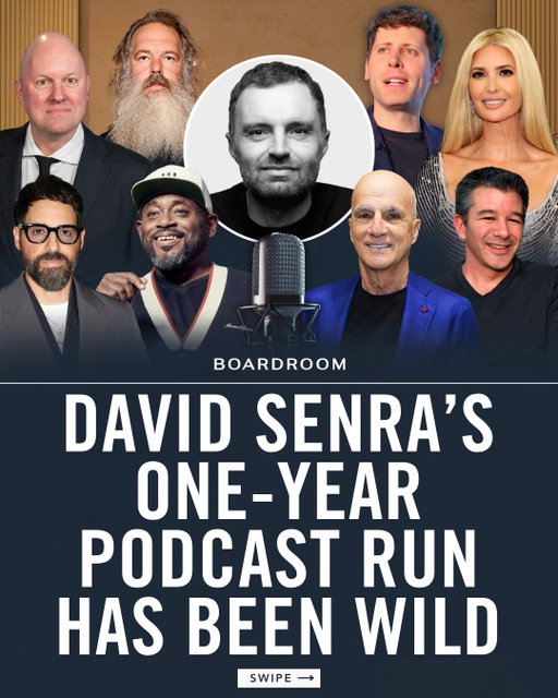 Just one year after launching 'David Senra' as a separate interview show from 'Founders,' Senra has now sat down with 41 guests across business, tech, media, sports and culture.⁠
⁠
In order of appearance: Daniel Ek, Michael Dell, Brad Jacobs, Todd Graves, Michael Ovitz, James Dyson, Patrick O’Shaughnessy, John Mackey, Tobi Lütke, Jimmy Iovine, Jason Fried, Brian Armstrong, Marc Andreessen, Eric Jorgenson, Tony Xu, Evan Spiegel, David Baszucki, Adam Foroughi, Dana White, Strauss Zelnick, Rick Rubin, Ivanka Trump, Gustav Söderström, Ed Catmull, Steve Stoute, Scott Wu, Jonathan Ross, Eric Glyman, Jeff Zalaznick, DHH, Micky Malka, Lulu Meservey, Travis Kalanick, Sam Altman, Torsten Reil, Doug Leone, Zach Dell, Mati Staniszewski, Luca Ferrari, Peter Rahal and Ronnie Fieg.⁠
⁠
What a run.⁠
⁠
And as Senra put it: “many, many thousands to go…”⁠
⁠
(🎥: @davidsenra)