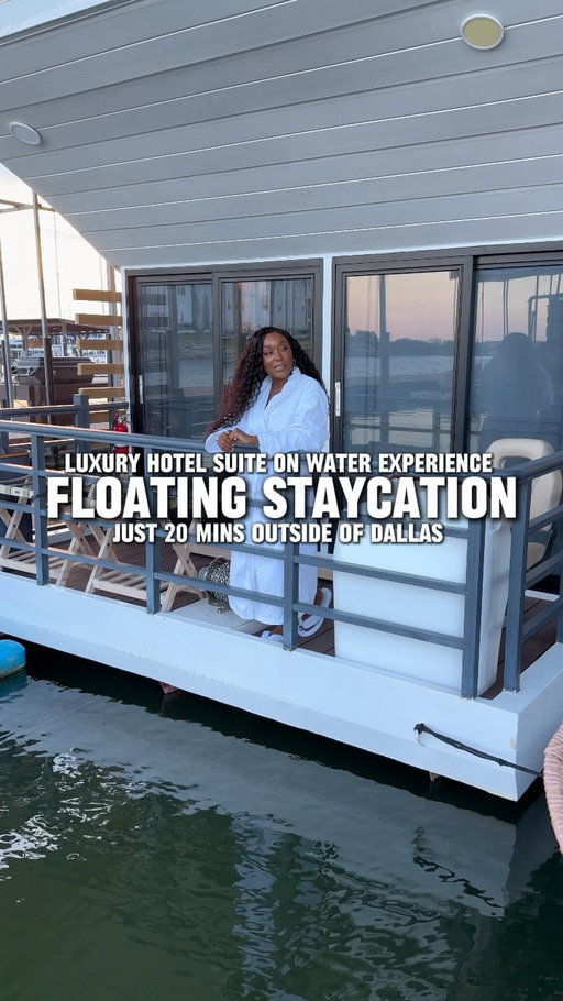 Luxury Floating Staycation near Dallas 🛥️🧖🏾‍♀️

Sometimes you just need a change of scenery to clear your mind. I spent the night at @LoveAndBoat on Lake Ray Hubbard and this was the reset I needed. Between relaxing on the water, spending time in the hot tub and sauna, and waking up to lake views, I couldn’t have asked for a more unique staycation experience.
 
Here’s What You Can Expect: 🛥️ Private Floating Suite
🍳 Kitchen & Grill Area  🛁 Hot Tub 🧖🏾‍♀️ Sauna 🚣🏾‍♀️ Water Sports 🃏 Card & Board Games

📍 @LoveAndBoat Lake Ray Hubbard, TX

Comment “FLOATING” and I’ll send you the booking information.

Add this to your list of unique things to do in Dallas. Perfect for a romantic getaway, staycation, or some much needed time to yourself. Would you stay here?

#Hosted #LoveAndBoat #DallasStaycation #ThingsToDoInDallas #DallasCreator