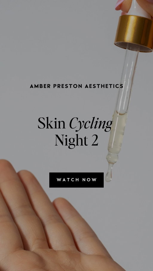 Skin Cycling Night 2 

Face:
Hydrinity Retaxome Peel Pads 
Ourself Eye Cream
Hydrinity Restorative Serum
Hydrinity Celthera
Ourself Regenerative Lip Treatment 

Body:
Hydrinity Encore 
AlphaRet Body

🛒Shop all of these products by visiting www.amberprestonaesthetics.com