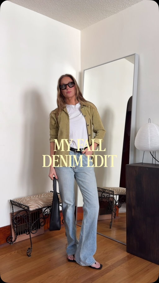 The four styles of jeans I will be wearing this fall —
1. @lkblue_ Bootcut
2.. @ebdenim straight leg
3. Vintage 505 Levi’s 
4. @agolde dark wash wide leg

#denimstyling