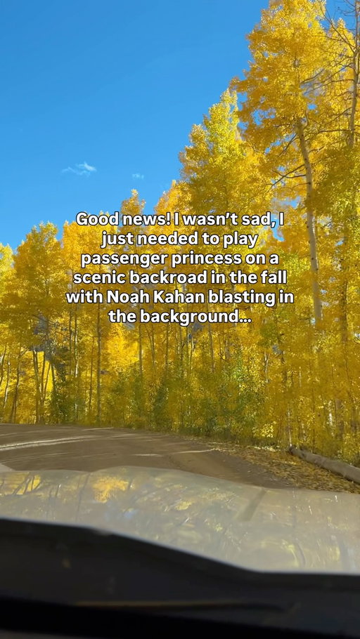 And just like that, anything feels possible…✨🍂🚗

#ScenicDrive #Fallorado #NoahKahan #ColoradoFall