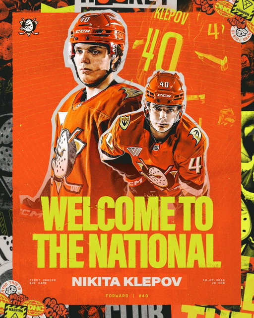 Welcome to the NHL, @klepovnikita! #FlyTogether
