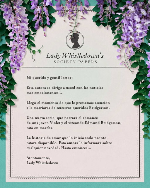 LO QUE ESPERÉ ESTO. Llega una serie sobre el romance entre Violet y Edmund Bridgerton 💗