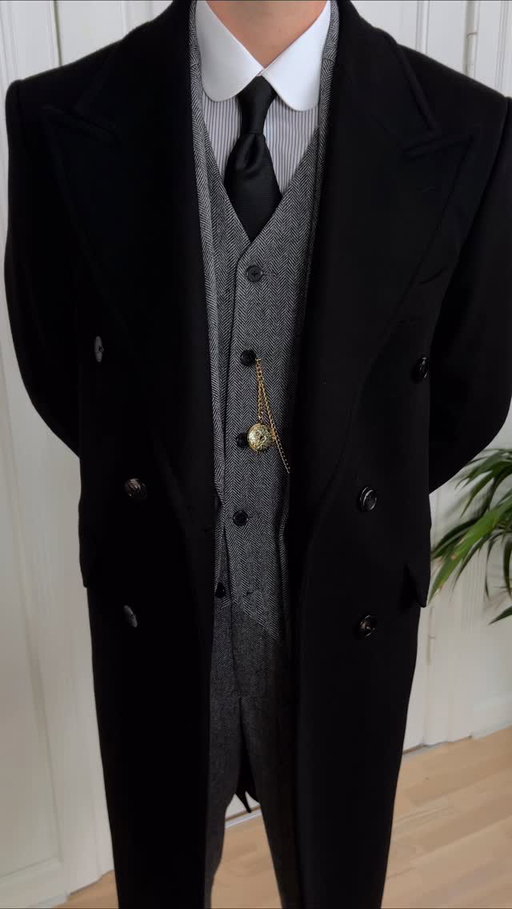 How to dress like Tommy Shelby from Peaky Blinders — one of my favourite TV shows and, without a doubt, one of my favourite characters.

The series has been a huge source of style inspiration for me, and I’ve always wanted to recreate Tommy Shelby’s iconic look using pieces from my own wardrobe.

For this look, I went with a classic tweed three-piece suit, paired with black combat boots, gold sleeve garters, and an Albert chain. I finished it with a black wool and cashmere overcoat and, of course, the iconic flat cap.

The trousers worn in the show are noticeably wider than these, and that is something I’m definitely looking to get closer to with my next suit. The broader silhouette is such an important part of the original Peaky Blinders aesthetic.

Not an exact replica, but my own take on one of the most iconic menswear looks from television.