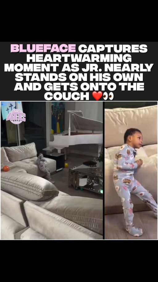 Blueface Quickly Pulled Out His Phone To Capture Jr. Getting One Step Closer To Standing On His Own And Making His Way Onto The Couch. ❤️🥹

#viral #rapper #trending #hiphop #streamer