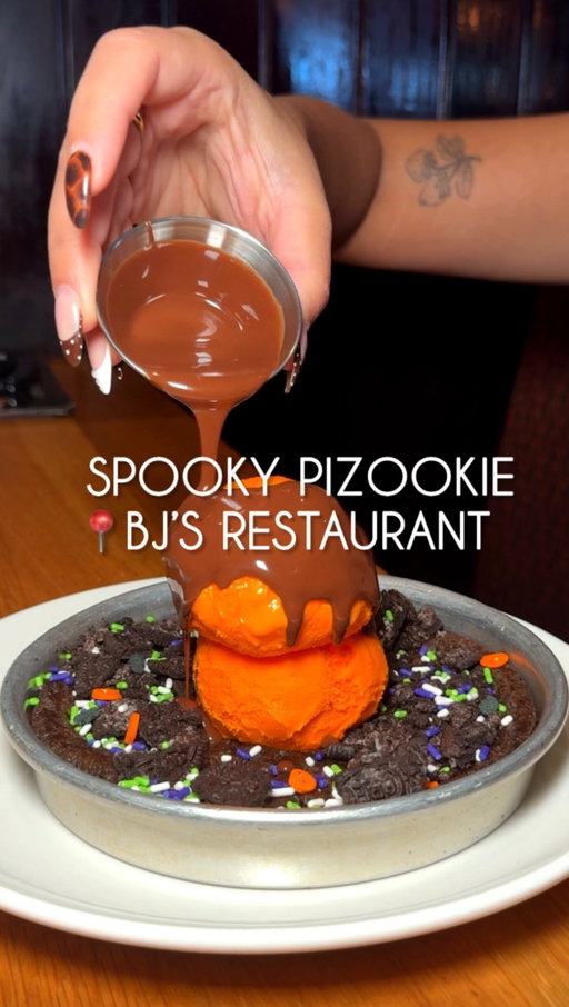 #bjsrestaurantpartner The crack is the best part. You can’t convince us otherwise 👻🍪

@bjsrestaurants Spooky Pizookie is sooo back!!! 
It starts with a warm Cookies ’N’ Cream cookie, then comes vanilla bean ice cream, Oreo crumbs + Halloween sprinkles, AND a chocolate shell you get to crack. 
We’re already thinking about the next one 😂
 Spooky season starts when you crack into one. And it’s only here for a limited time, so get yours before it’s gone!