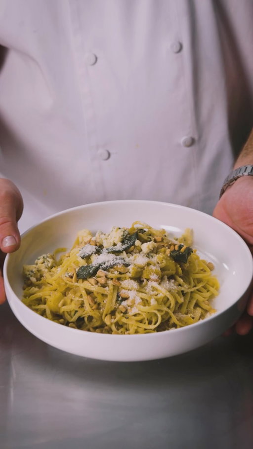 Meet Sebastian Mentil the culinary development chef responsible for your favorite Whole Foods hot foods items and more! 

Each week in October he will be sharing some of his favorite go-to recipes, all made with produce available right now in our stores:

This week it’s tagliolini with Roasted Squash, Stilton & Sage 

The Ingredients: Roasted organic butternut squash, fresh tagliolini, buttered shallots, toasted pine nuts, crumbled Stilton, fresh sage, and Parmigiano Reggiano. 

The Method: Roast the squash until tender and toast the pine nuts. Crisp the sage in butter, then soften the shallots in the same pan. Boil the fresh tagliolini until al dente, drain, and toss with the shallots, squash, nuts, and cheeses. Plate up and top with reserved sage, pine nuts, and Stilton.