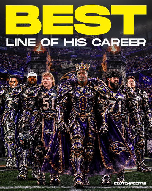 Lamar Jackson is entering the season with the most formidable front five of his career, backed by the block-busting addition of center Cam Jurgens via trade and the arrival of rookie guard Vega Ioane through the draft.

Jurgens steps in to instantly solidify the interior with elite mobility and anchor power, while Ioane brings raw, downhill force to clear massive lanes on gap-scheme concepts.

Keeping Jackson clean in the pocket gives him time to systematically dissect coverage downfield, while establishing dominant push up front forces defenses into stacked boxes that unlock his game-breaking scrambling ability.

When an MVP quarterback gets an elite wall in front of him, the entire offensive ceiling explodes. ⚡️🔥