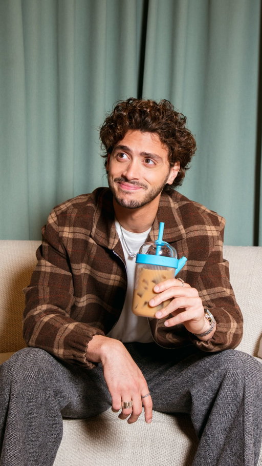 Lights, camera, Iced Maple Pecan Latte. Behind the scenes with Antonio.