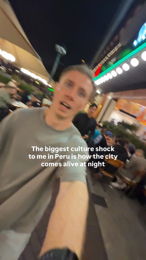 I can’t believe how active the entire city is at night. As an American, this is a completely different time cycle. Normally we’d be headed to bed but it seems like people were just starting their day here. This whole video was past midnight. #peru #travel #nightlife