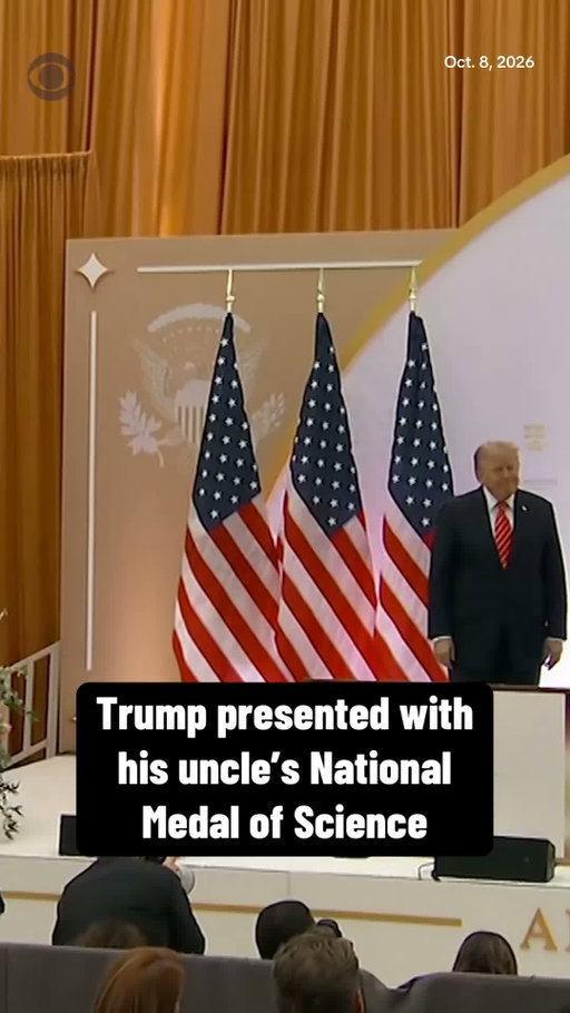President Trump received his uncle's National Medal of Science on Thursday ahead of a medal presentation in Washington, D.C. commemorating the efforts of U.S. tech giants.

President Ronald Reagan posthumously awarded John G. Trump the science award in 1983.