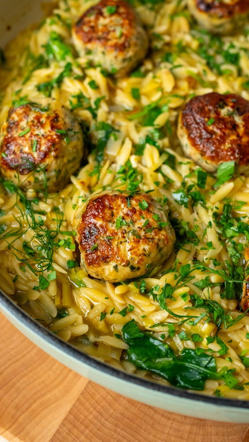 This combination works so well together, I can’t stop making it.

When I’m thinking about what to make for dinner, chicken and orzo are always one of my first thoughts. They’re super versatile and always a crowd-pleaser.

Here we have a leek-based orzo with a touch of lemon, and Mediterranean-inspired chicken meatballs packed with garlic and fresh herbs.

Lemon-Leek Orzo with Herbed Chicken Meatballs:

Ingredients
For the Chicken Meatballs:
⁠1 lb (454 g) ground chicken
⁠⅓ cup panko breadcrumbs
½ medium yellow onion, finely grated and lightly squeezed of excess liquid
3 garlic cloves, finely minced
⁠2 tbsp fresh dill, finely chopped
⁠2 tbsp flat-leaf parsley, finely chopped
⁠1 large egg, lightly beaten
1 tsp dried oregano
1 tsp kosher salt
½ tsp freshly ground black pepper
3 tbsp extra-virgin olive oil, divided

For the Lemon-Leek Orzo:
⁠1 cup (about 200 g) dry orzo
1 large leek, white and light green parts only, halved lengthwise, thoroughly washed, and thinly sliced
2 garlic cloves, minced
 ⁠⅓ cup dry white wine
⁠2½ to 3 cups low-sodium chicken broth, warmed
⁠2 large handfuls (about 2 cups / 60 g) baby spinach
 ⁠Zest of 1 large lemon
Kosher salt, to taste
Freshly ground black pepper, to taste

For Serving:
Fresh lemon juice, to taste
Fresh dill, chopped
Fresh flat-leaf parsley, chopped
Extra-virgin olive oil, for finishing, optional

Full recipe is on my website!

#orzo #dinneridea #chickenmeatballs #easyrecipe #yarindanieli 

Dinner ideas
Easy dinner recipe
Orzo recipe
Chicken meatballs recipe
Easy recipe