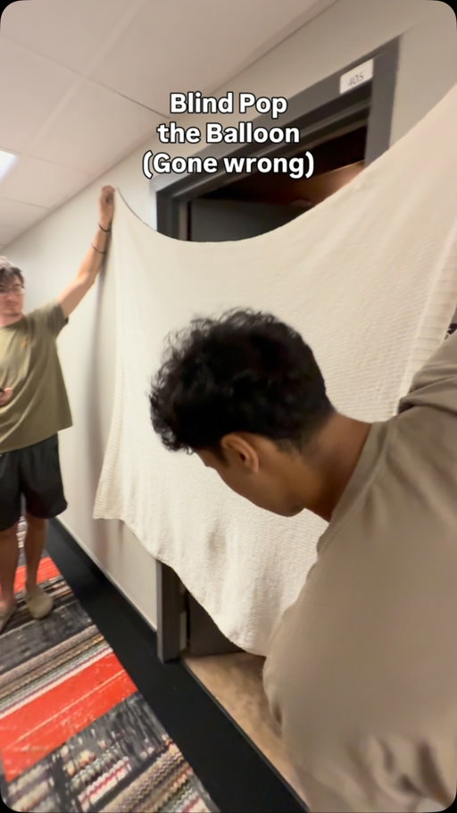 Blind Pop the Balloon college show (gone wrong) 😳

@snagtexastech 

#reels