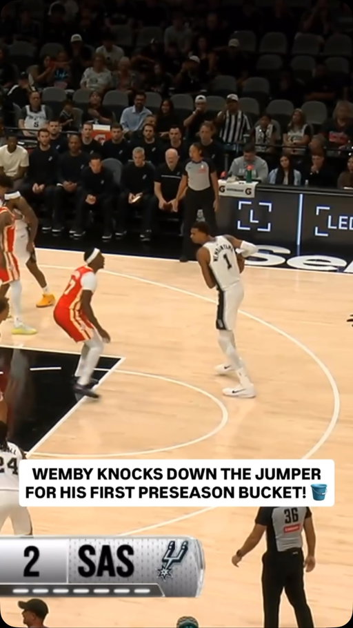 @wemby buckets are BACK for the @spurs ! 🙌 ATL-SAS | LIVE NOW on NBA League Pass