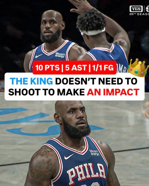 LeBron James made his Sixers preseason debut, playing just 18 minutes and taking just one FG attempt while setting up his new teammates 🔥