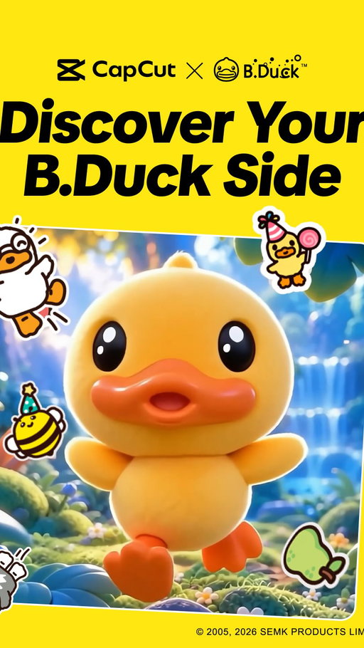 B.Duck is taking over CapCut AI Lab!

Your favorite yellow duck is jumping into a whole new world of AI-powered fun! From hilarious transformations to wild adventures and unexpected surprises, there’s a whole lot of duck magic waiting to be unleashed.

Dive into CapCut AI Lab, pick your favorite B.Duck template, and turn your everyday moments into something totally quackers!

#capcut #bduck #capcutbduck