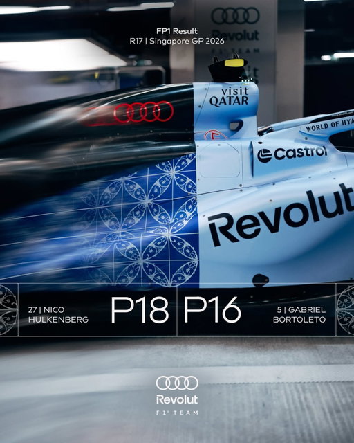 Our new livery has officially met Marina Bay. First laps: done.