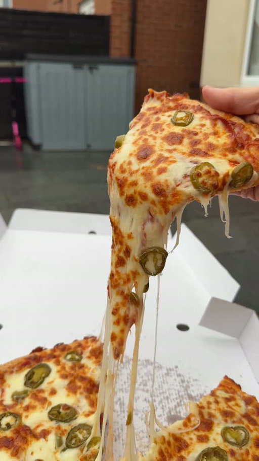 The cheese is cheap, the base is frozen, the sauce is just tomato puree, the pepperoni is under the cheese. It’s perfect.
