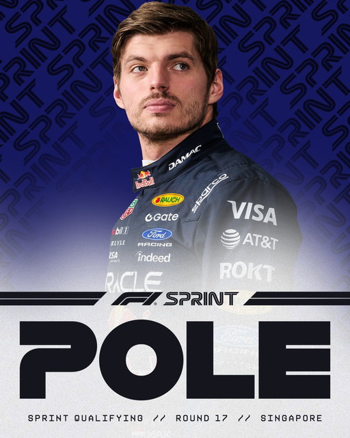 MAX VERSTAPPEN IS ON SPRINT POLE IN SINGAPORE!!!

A magnificent Marina Bay lap to continue his fine form 💪

#F1 #Formula1 #F1Sprint #SingaporeGP @maxverstappen1 @redbullracing
