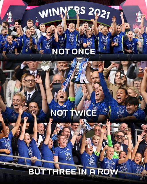 2021 🏆 2022 🏆2023 🏆

A dominant @chelseafcw era.