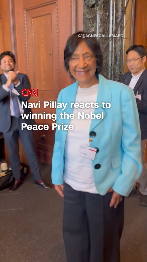 The Nobel Peace Prize has gone to human rights pioneer Navi Pillay. The South African was integral to the anti-apartheid movement, served as a judge on the International Criminal Tribunal for Rwanda and recently led the UN commission that concluded Israel committed genocide against Palestinians in Gaza.

Read more at our link in bio.