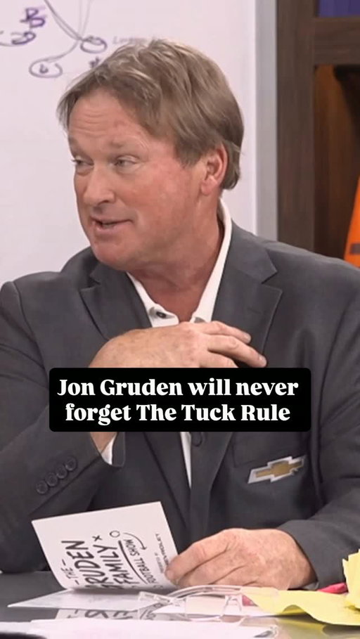 It’s been almost 25 years - Jon Gruden is still PISSED about the Tuck Rule!! @reeses