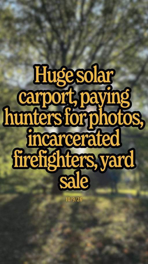 Huge solar carport comes to Six Flags, farmers are getting paid to photograph animals instead of hunt them, incarcerated firefighters are getting better opportunities, and our community member had a yard sale to buy books for a local center…

How’d you make the planet better this week?