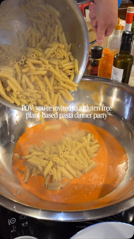 🍝A gluten-free plant-based pasta party with @EatBanza. Say less. #pastaparty #plantbased #glutenfree
