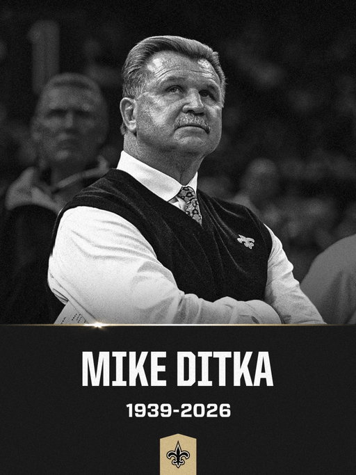 The New Orleans Saints organization mourns the passing of NFL icon Mike Ditka, who passed away today at the age of 86. We extend our deepest condolences to the Ditka family, his loved ones, and the generations of fans who were inspired by his unforgettable presence in our sport.
 
Mike’s life was defined by an unyielding work ethic, a fierce love for the game, and a relentless determination that helped reshape American football. As a pioneer on the field, he revolutionized the tight end position, playing with a signature passion that earned him enshrinement in the Pro Football Hall of Fame before bringing that same legendary competitive fire to the sidelines.
 
We proudly honor his chapters as a head coach in New Orleans. While his time leading our franchise on the field was brief in longevity, his presence left an indelible mark on our organization. Mike approached his tenure with the Saints with the same bold authenticity and relentless drive that defined his entire career. Beyond the wins and losses, his genuine kindness, vibrant personality, and immense generosity to many within our facility created an enduring legacy that our staff and community still fondly remember.
 
While the football world remembers “Iron Mike” for his unparalleled competitive spirit, we admire the true character, passion, and unique energy he brought to our franchise. His contributions as a player, coach, and lifelong ambassador helped build the modern NFL, and his time in New Orleans will always remain a cherished part of our history.