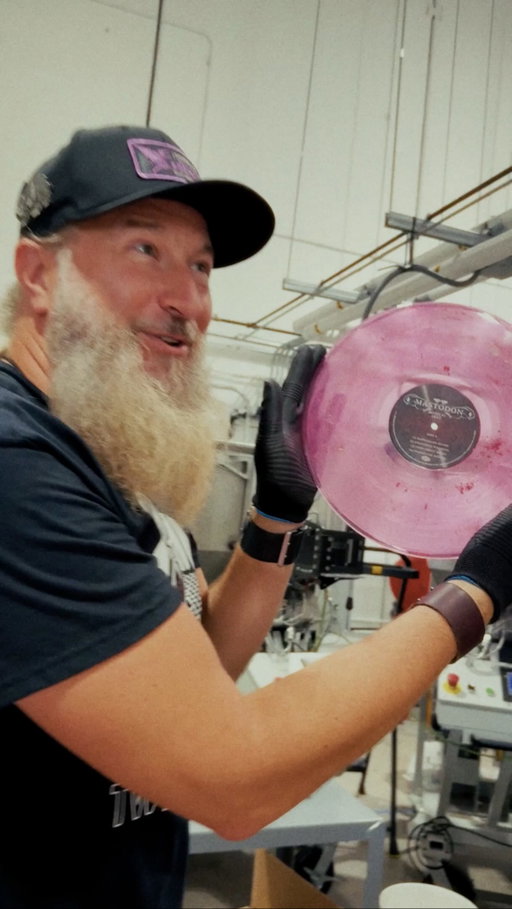 10,000 years in the making, the rare and unique, Bone Dust Vinyl, made with real Mastodon bone dust!