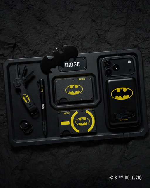 One symbol. Every day carry. The Batman™ x Ridge collection puts the iconic bat emblem on gear made for fans.