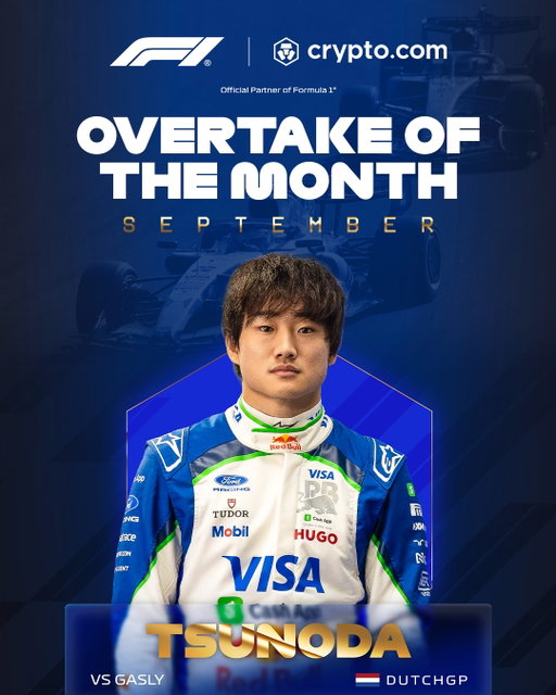 Making a mark immediately 👏

Yuki Tsunoda wins your vote for the @cryptocomofficial Overtake of the Month with this epic move on Pierre Gasly during his first race back in action 🔙

#F1 #Formula1 #DutchGP @yukitsunoda0511 @visacashapprb
