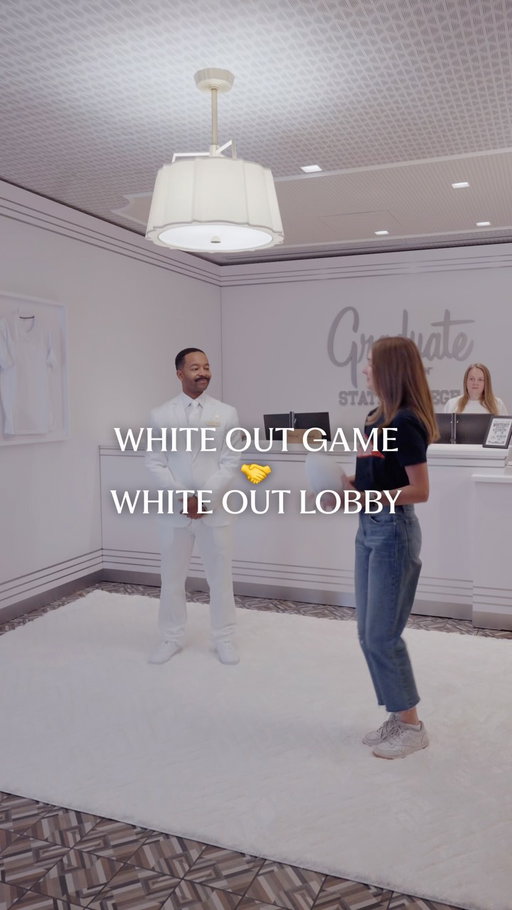 We didn’t want the lobby to feel left out of White Out Weekend. We take game day traditions pretty seriously. 🏈🏟️
📍 Graduate State College