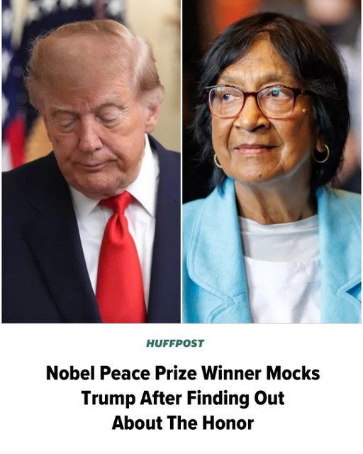 The newest Nobel Peace Prize winner reacted to the honor on Friday with a joke at Donald Trump’s expense.

Navi Pillay, a South African-born jurist and former U.N. human rights chief, was awarded for her efforts to promote peace and international law.

In 2025, Venezuelan opposition leader María Corina Machado was awarded the Nobel Peace Prize. Weeks later, she attempted to ease Trump’s fragile ego by symbolically giving him her award and reportedly got a red bag in exchange.

Pillay referenced Machado in her first comments to the press after her win was announced.

“If you clap a little bit more, I may share this prize with Trump,” Pillay joked to reporters.

Watch the clip at our link in bio!