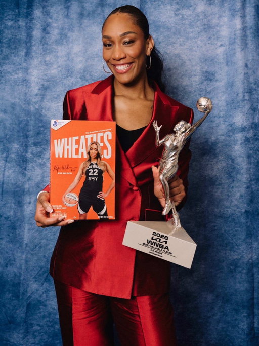 That’s not just any Wheaties Champion. That’s 5x Kia WNBA MVP winner & Wheaties Champion, @aja22wilson 🏆🧡

Photo credit - Em Johnson (@em.johnson)