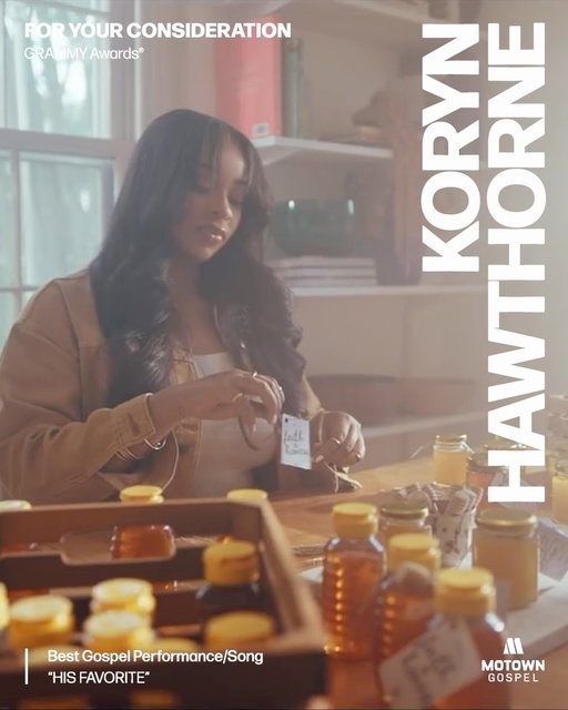 Truly just so grateful for every opportunity God gives me man. “His Favorite” is officially submitted for GRAMMY® consideration!

To all the Recording Academy voting members, thank you for your time and consideration. And to everyone who continues to love and support this song, I love y’all BIG! 💕

#HisFavorite #KorynHawthorne #GRAMMYs #ForYourConsideration