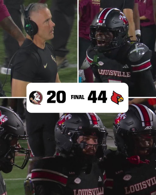 CARDS ON TOP‼️

@louisvillefb dominates Florida State at home 🔴⚫️