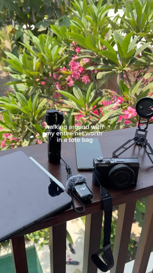 If you drop me I’m fine but if you drop my bag we have a problem #ugc #contentcreator #dji #canong7x #iphone