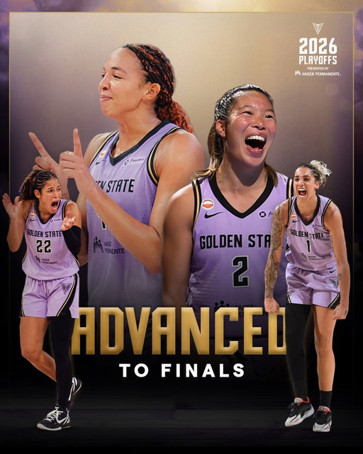 HISTORY CONTINUES.

In our second year, the Golden State Valkyries are heading to the @wnba finals.

See you Saturday, Ballhalla ⚔️

@kpnorthernca | 2026 Playoffs