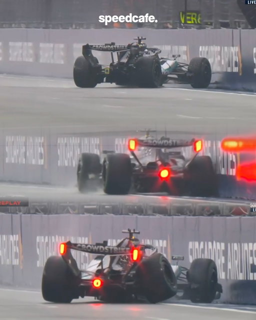 George Russell is out of the Singapore Sprint from the race lead!❌

#F1