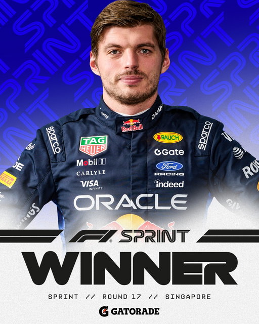 MAX VERSTAPPEN WINS THE SINGAPORE SPRINT! 😮‍💨🏆

The Red Bull driver masters the conditions to secure victory at the Marina Bay Street Circuit

#F1 #Formula1 #F1Sprint #SingaporeGP @gatorade