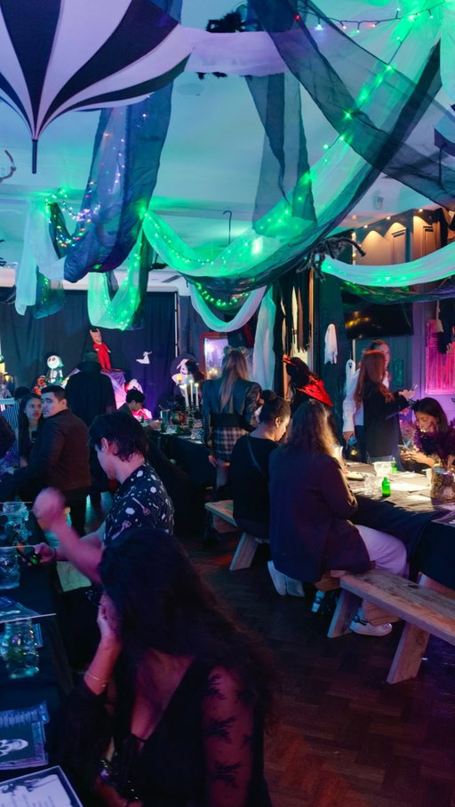 an evening at the Academy of Dark Arts 🖤🧪 ✨

The Burton Experience is back for its third year! Think 90 minutes of potion-making (aka fun cocktails), immersive theatre by @fabulisttheatre, dark fantasy trivia, themed drinks, and lots of spooky photo ops. Basically, a cute & unique Halloween night out 👻 

📍 Café Nicole Bistro + Bar inside Novotel Toronto Centre
📅 October 1–31 on select dates
🎟️ Tickets starting at $22.63 per person - reserve on Eventbrite
🔗 Link to tickets in the bio of @novoteltorontocentre’s page

#TorontoHalloween #torontoevents #TorontoPopUp #torontolife #torontoblogger