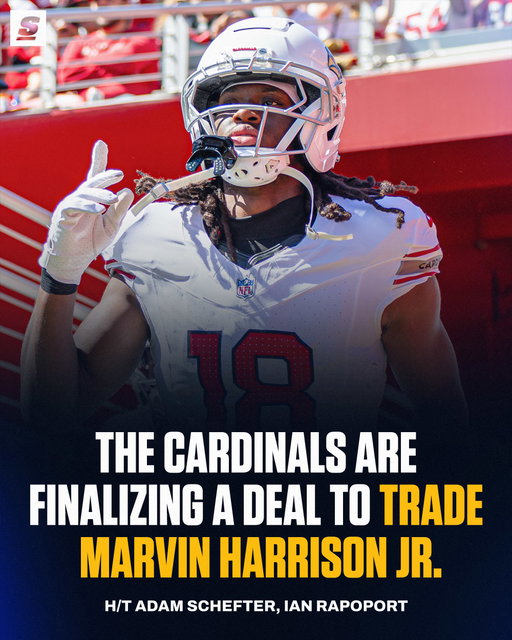 Marvin Harrison Jr.'s time with the Cardinals has reportedly come to an end 👀

Could he be reuniting with C.J. Stroud in Houston?
[h/t @adamschefter, @rapsheet]