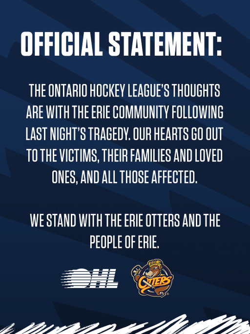 The #OHL stands with the Erie community.